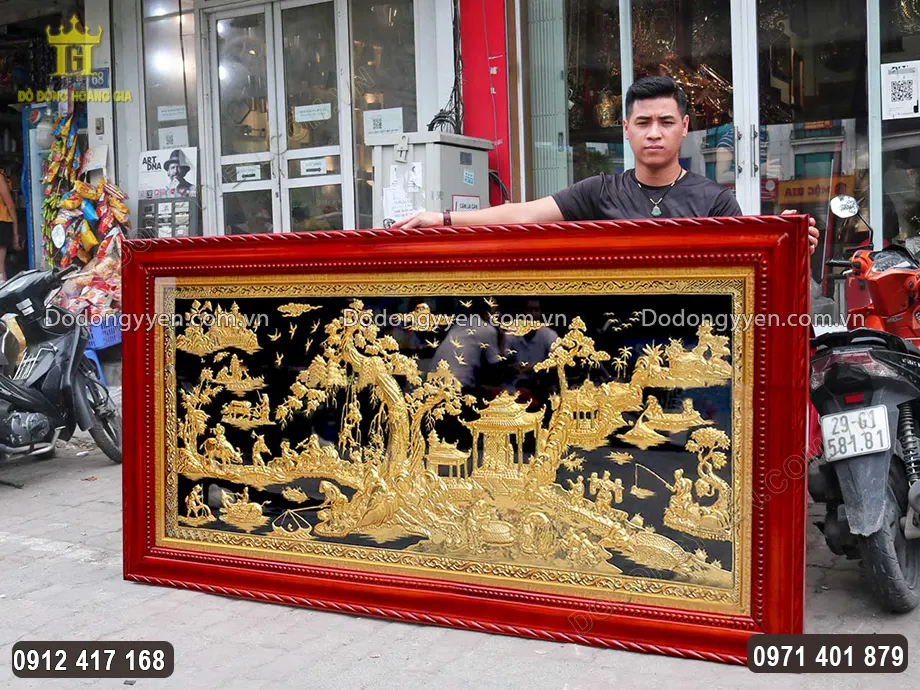 H&igrave;nh ảnh nh&igrave;n nghi&ecirc;ng v&ocirc; c&ugrave;ng đẹp của bức tranh đồng 